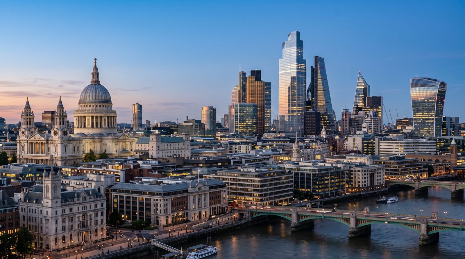 City of London Square Mile financial district architectural panorama