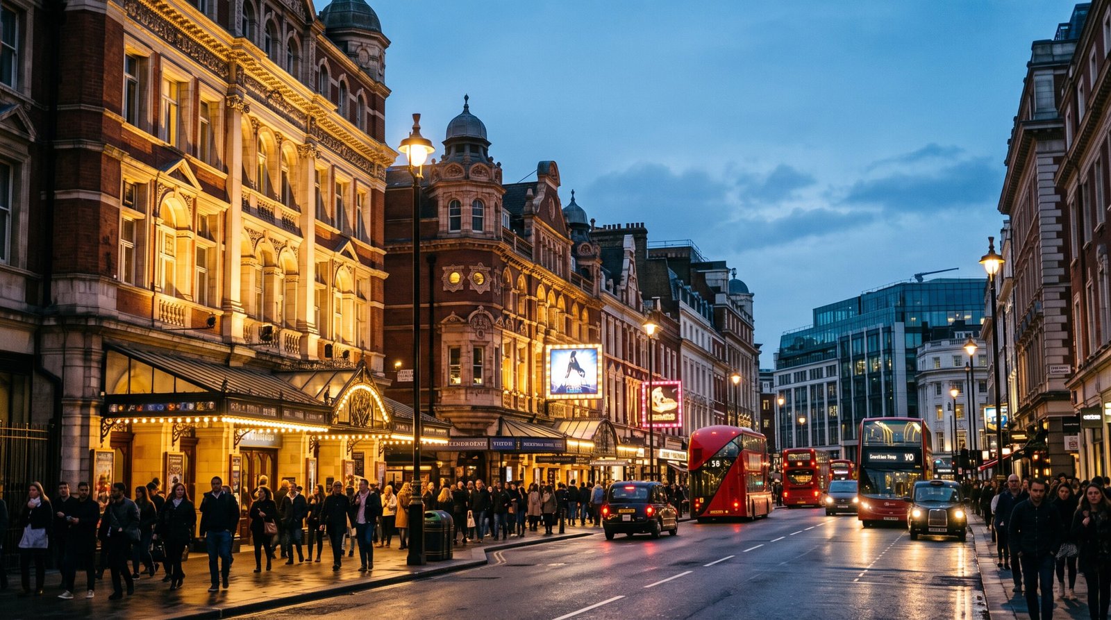 West End London Theatreland district corridor and commercial venues